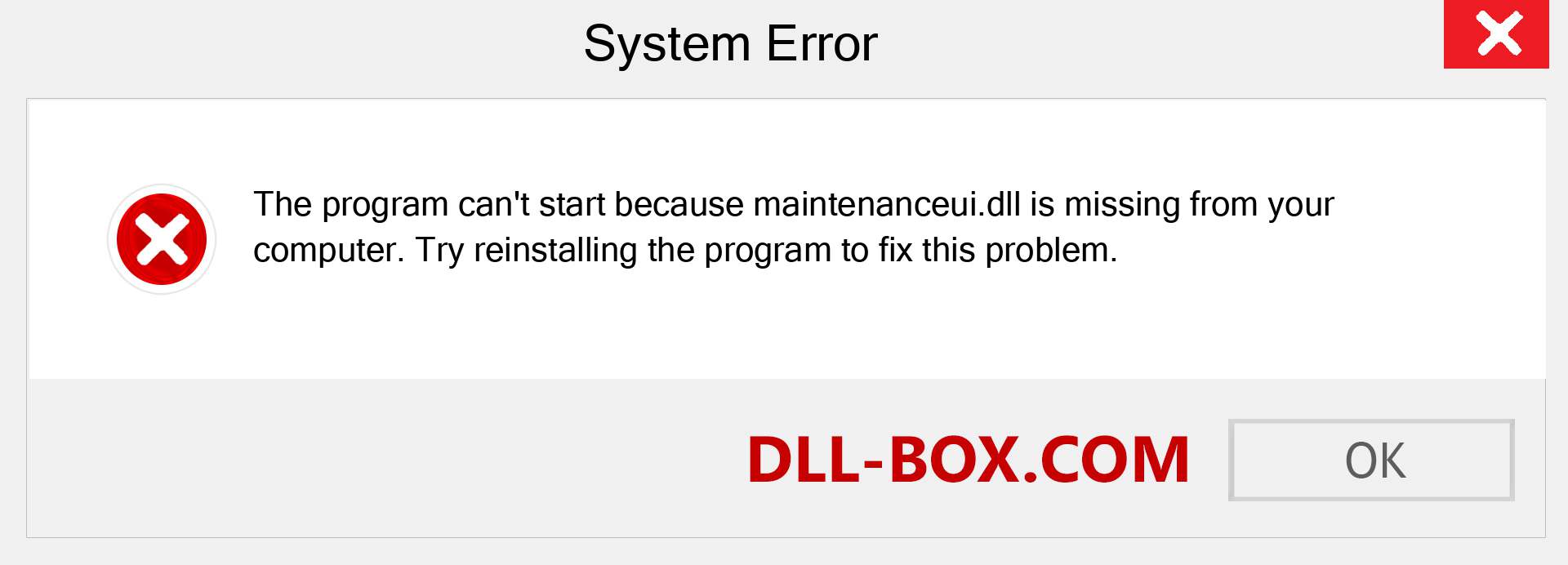  maintenanceui.dll file is missing?. Download for Windows 7, 8, 10 - Fix  maintenanceui dll Missing Error on Windows, photos, images